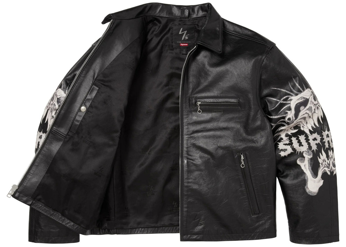 Supreme Y's by Yohji Yamamoto Leather Jacket Black