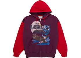Supreme MM6 Maison Margiela Eagle Zip Up Hooded Sweatshirt Red
