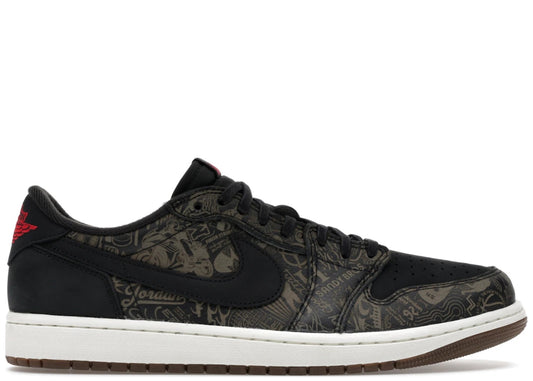 Jordan 1 Retro Low OG Laser Black University Red