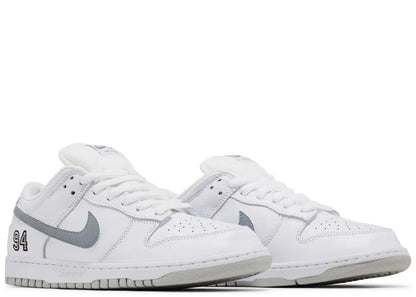Nike SB Dunk Low Supreme 94 White Metallic Silver