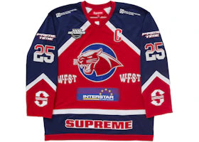 Supreme Rhinestone Hockey Jersey Red