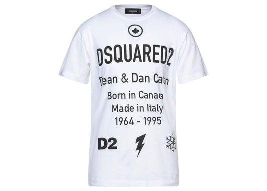 Dsquared2 Dean Dan Carter Slogan Print T-shirt White