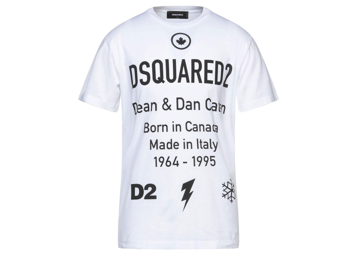Dsquared2 Dean Dan Carter Slogan Print T-shirt White