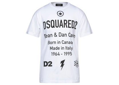 Dsquared2 Dean Dan Carter Slogan Print T-shirt White