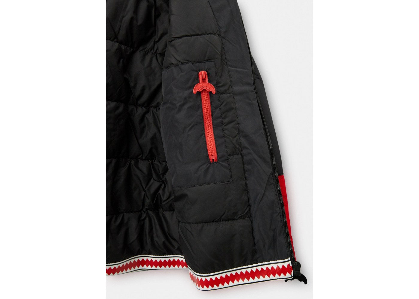 Sprayground Spray Down Quilted Color Block Jacket Black Red
