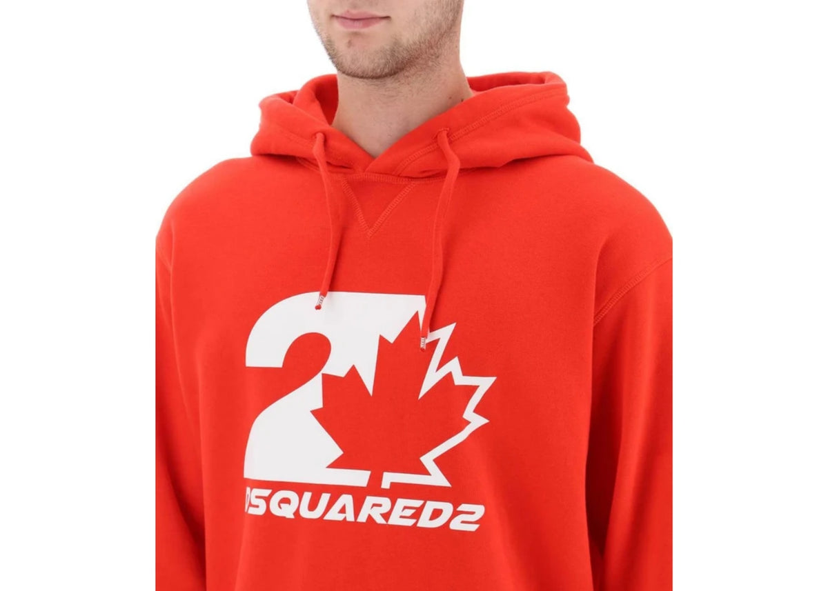 Dsquared2 Maple Leaf Hoodie Red