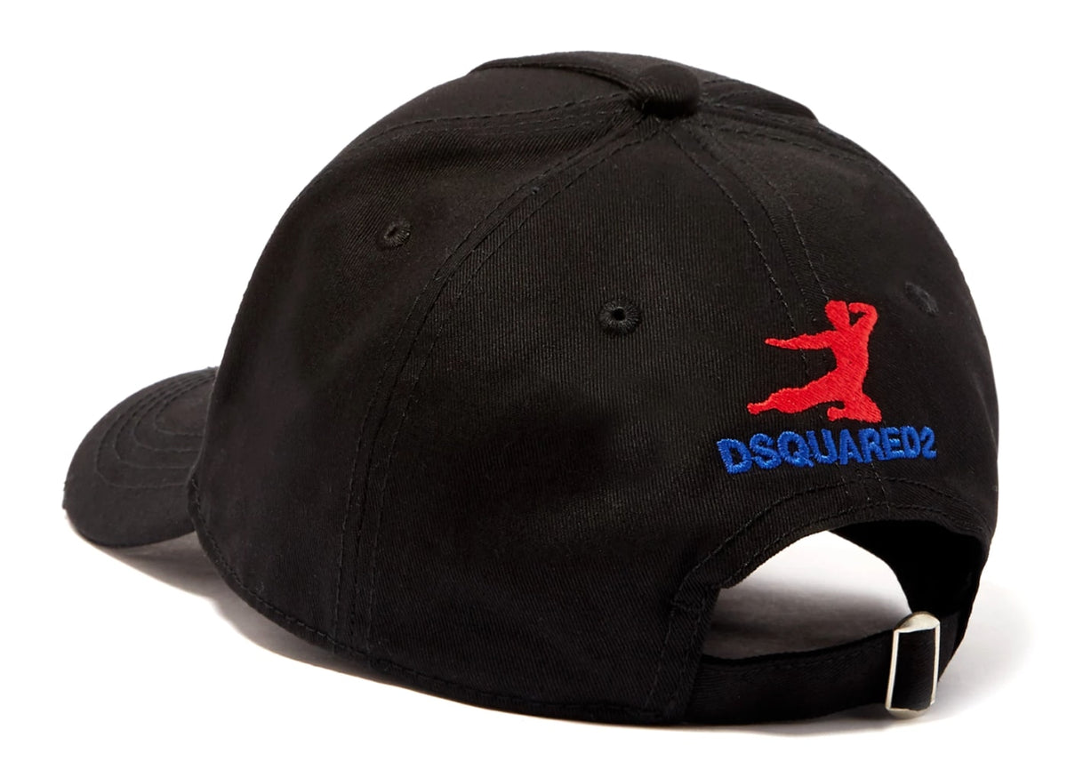 Dsquared2 Bruce Lee Embroidered Baseball Cap Black