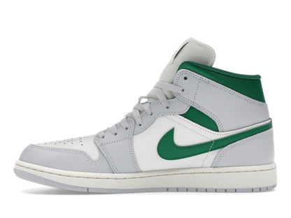 Jordan 1 Mid White Pure Platinum Pine Green