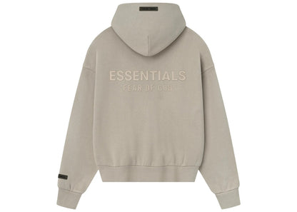 Fear of God Essentials Classic Fleece Zip Up Hoodie Timber