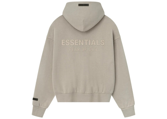 Fear of God Essentials Classic Fleece Zip Up Hoodie Timber