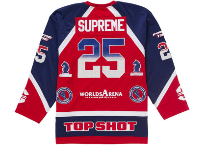 Supreme Rhinestone Hockey Jersey Red