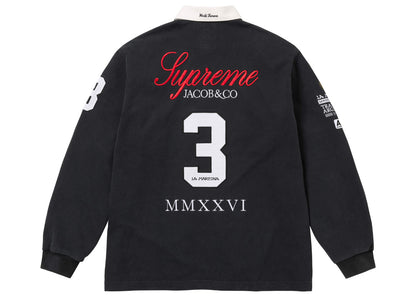 Supreme La Martina Jacob & Co Rugby Long Sleeve Polo Black