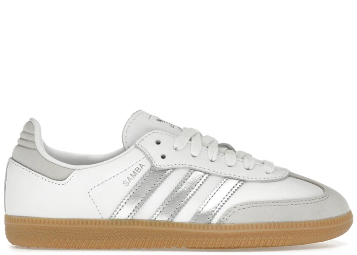 adidas Samba OG White Silver Metallic Grey (Women's)