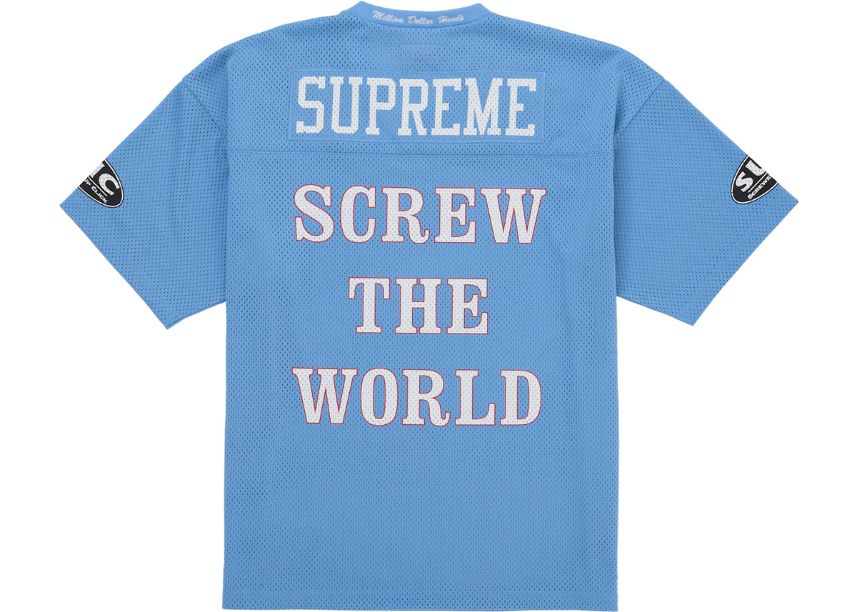 Supreme DJ Screw Football Jersey Blue