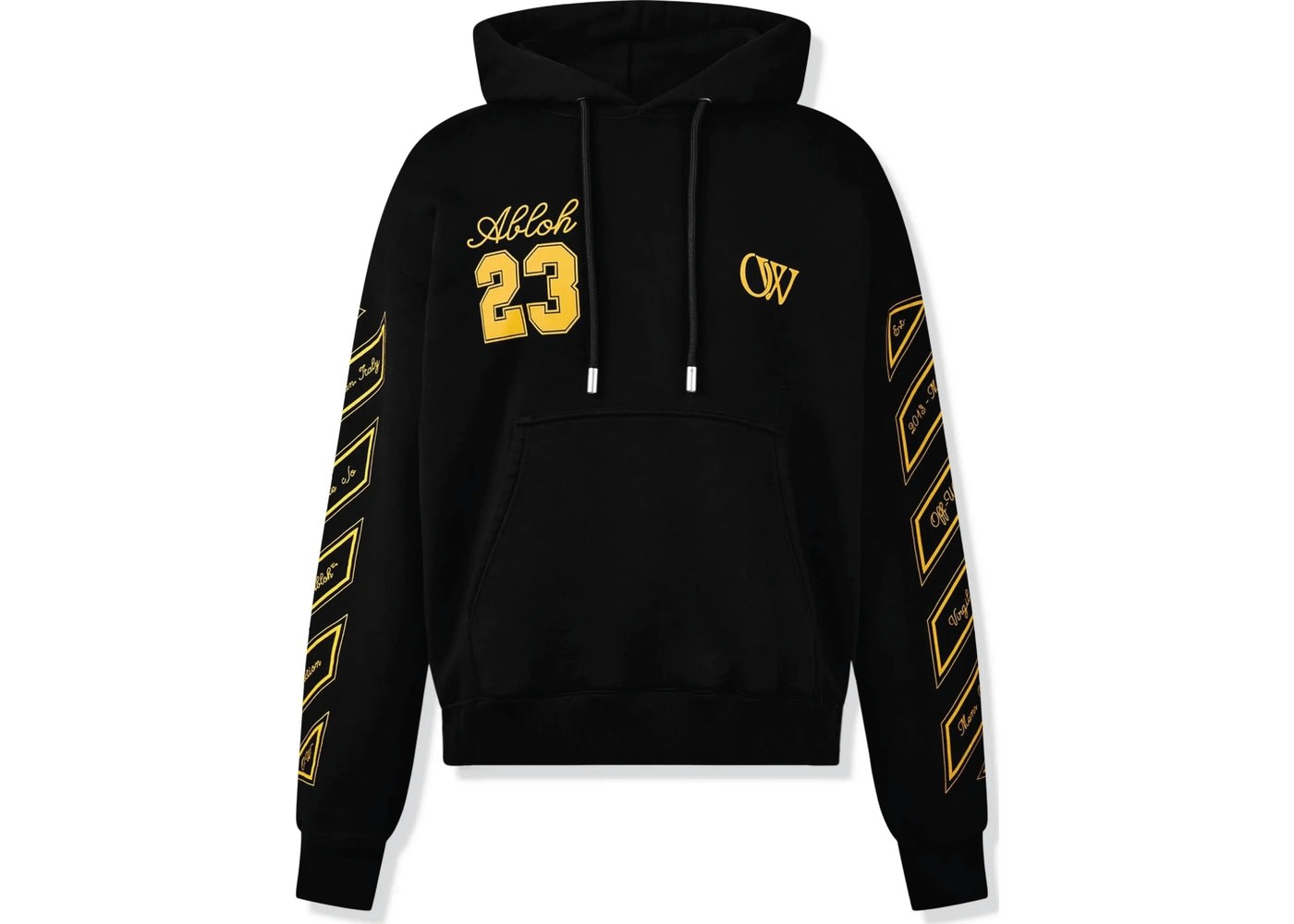 Off White OW 23 Skate Hoodie Black Gold
