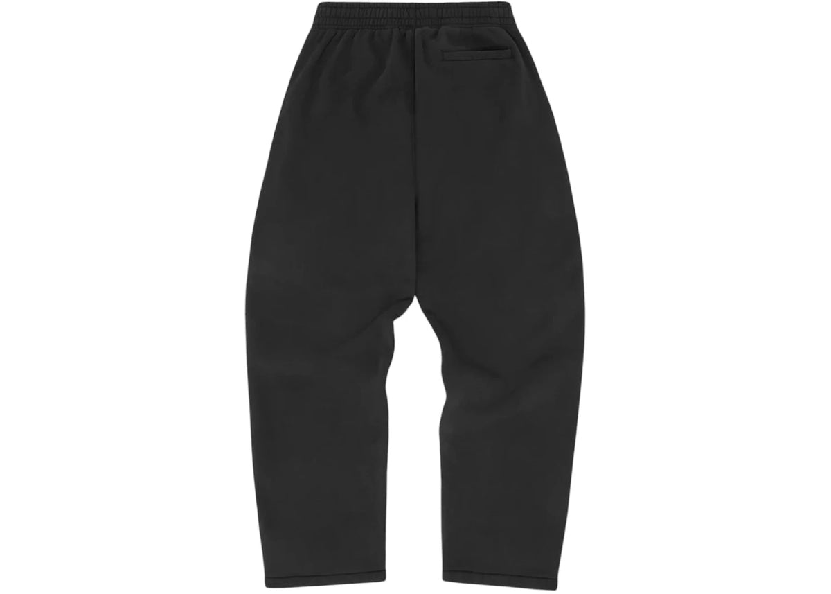 Corteiz Island Puff Print Open Hem Sweatpant Black