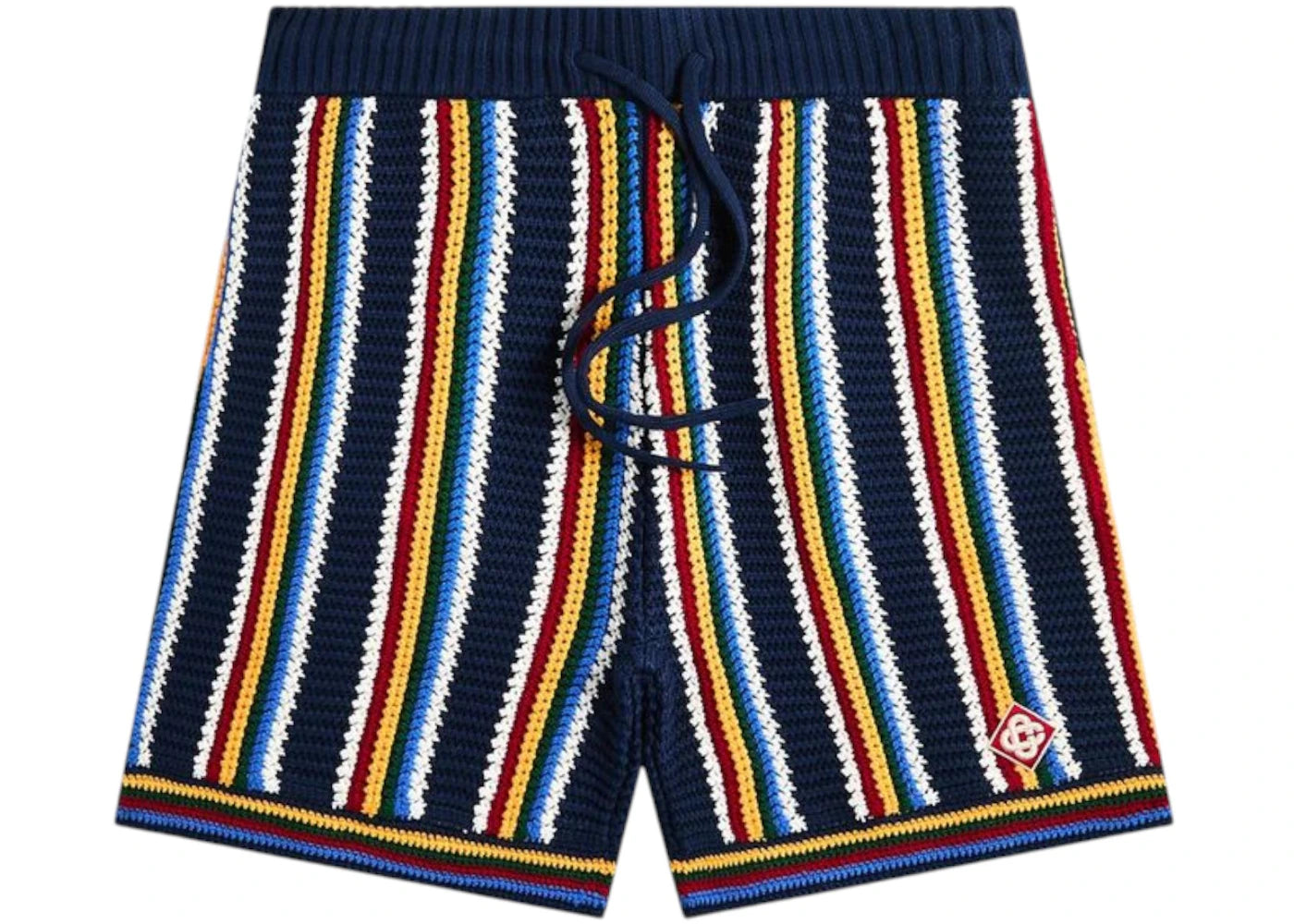 Casablanca Crochet Shorts Navy