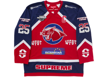 Supreme Rhinestone Hockey Jersey Red