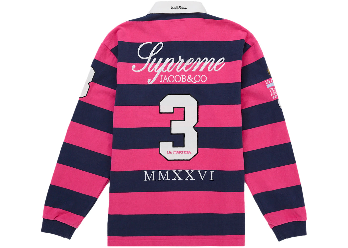 Supreme La Martina Rugby Stripe Pink