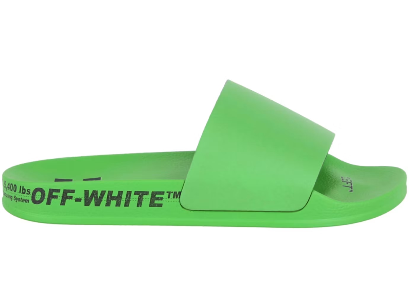 Off-White Industrial Belt Slides Green Black