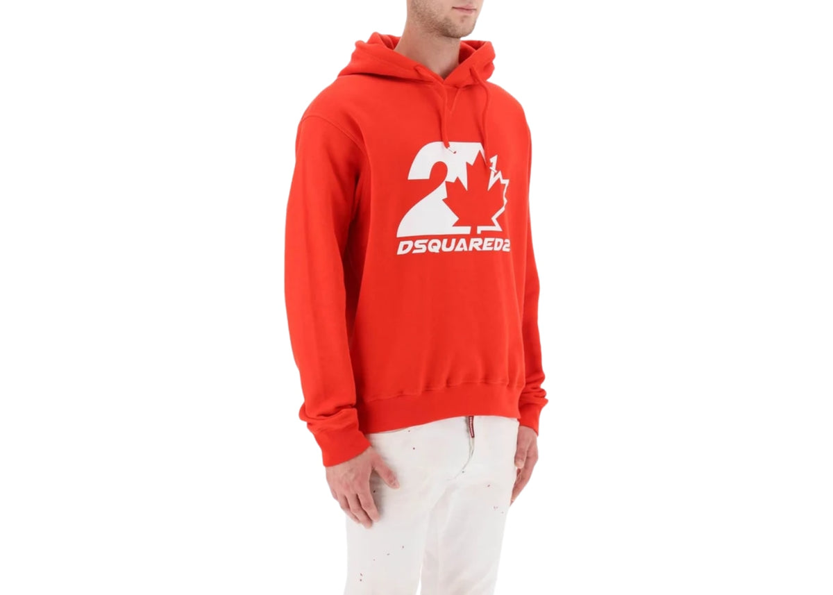 Dsquared2 Maple Leaf Hoodie Red