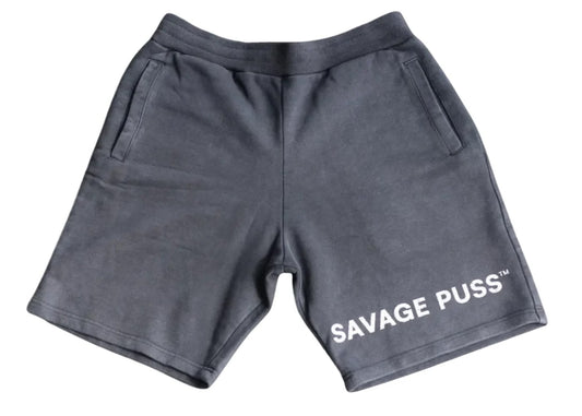 Savage Puss™ vintage black heavy shorts