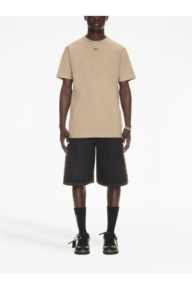 OFF WHITE Off Stitch Slim S/S Tee Beige