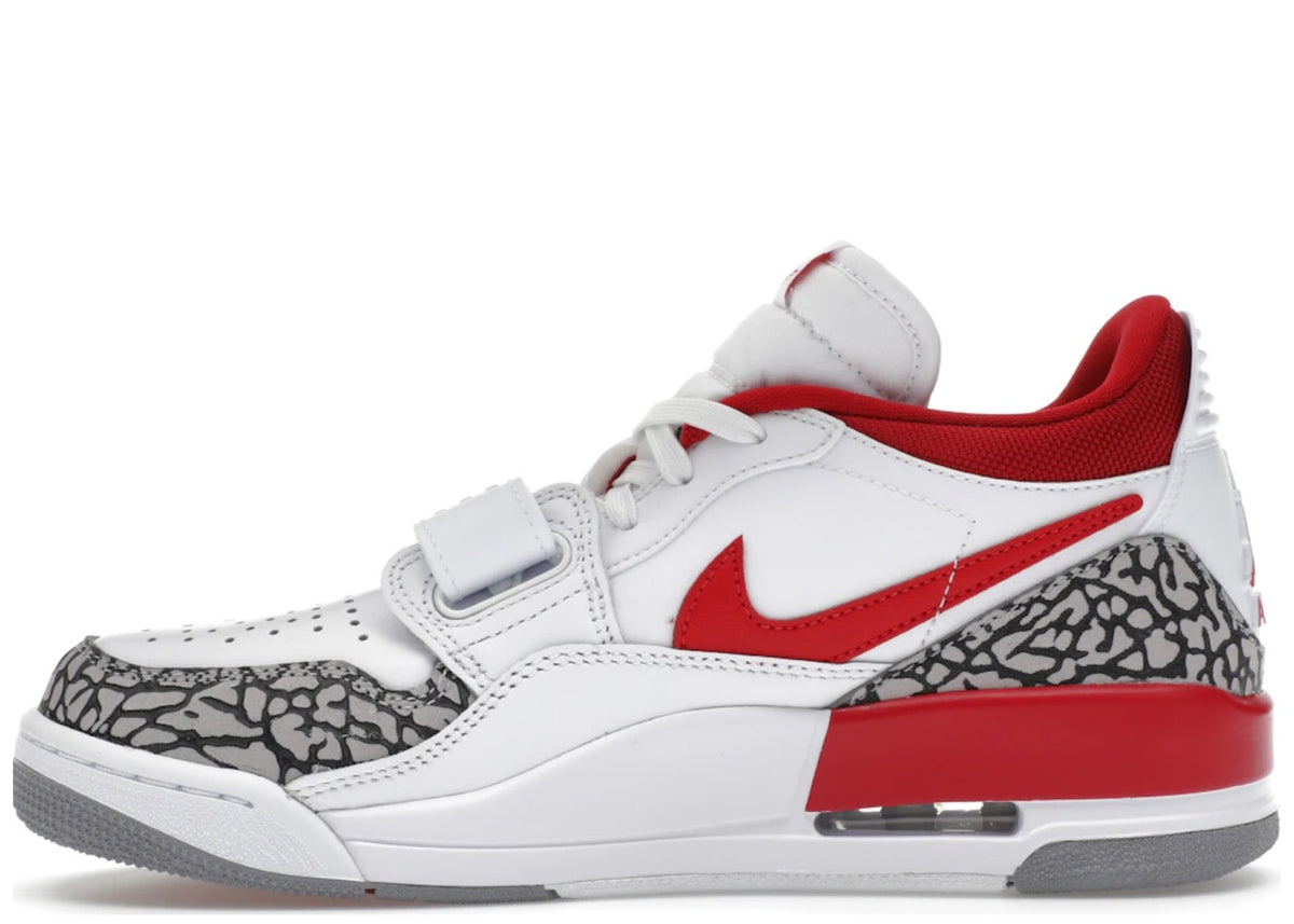Jordan Legacy 312 Low White Cement Gym Red (Women's)