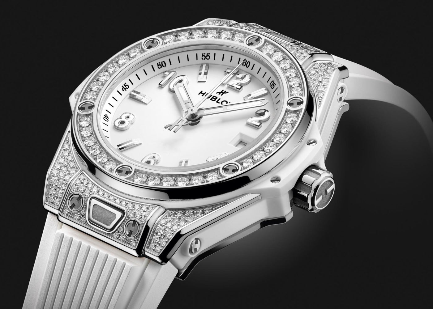 Hublot Big Bang One Click Steel White Pavé 33mm | 485.SE.2010.RW.1604