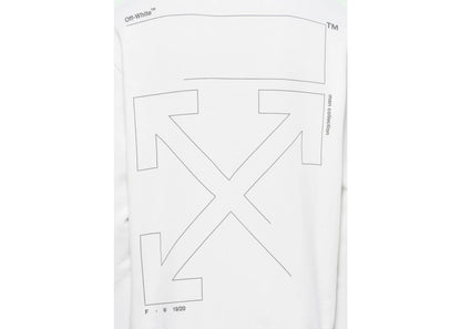 Off-White Diag Unfinished Hoodie White Silver