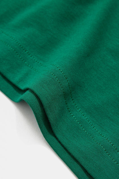 Soon To Be Announced Relax Mold Green Crew Neck Printed T-shirt