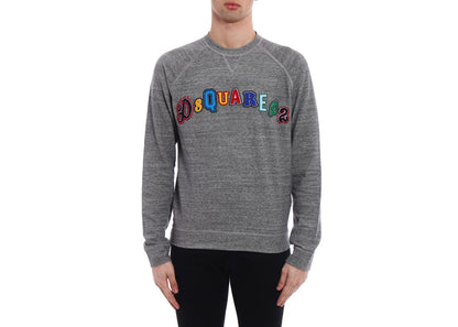 Dsquared2 Colourful Logo Patches Sweatshirt Grey