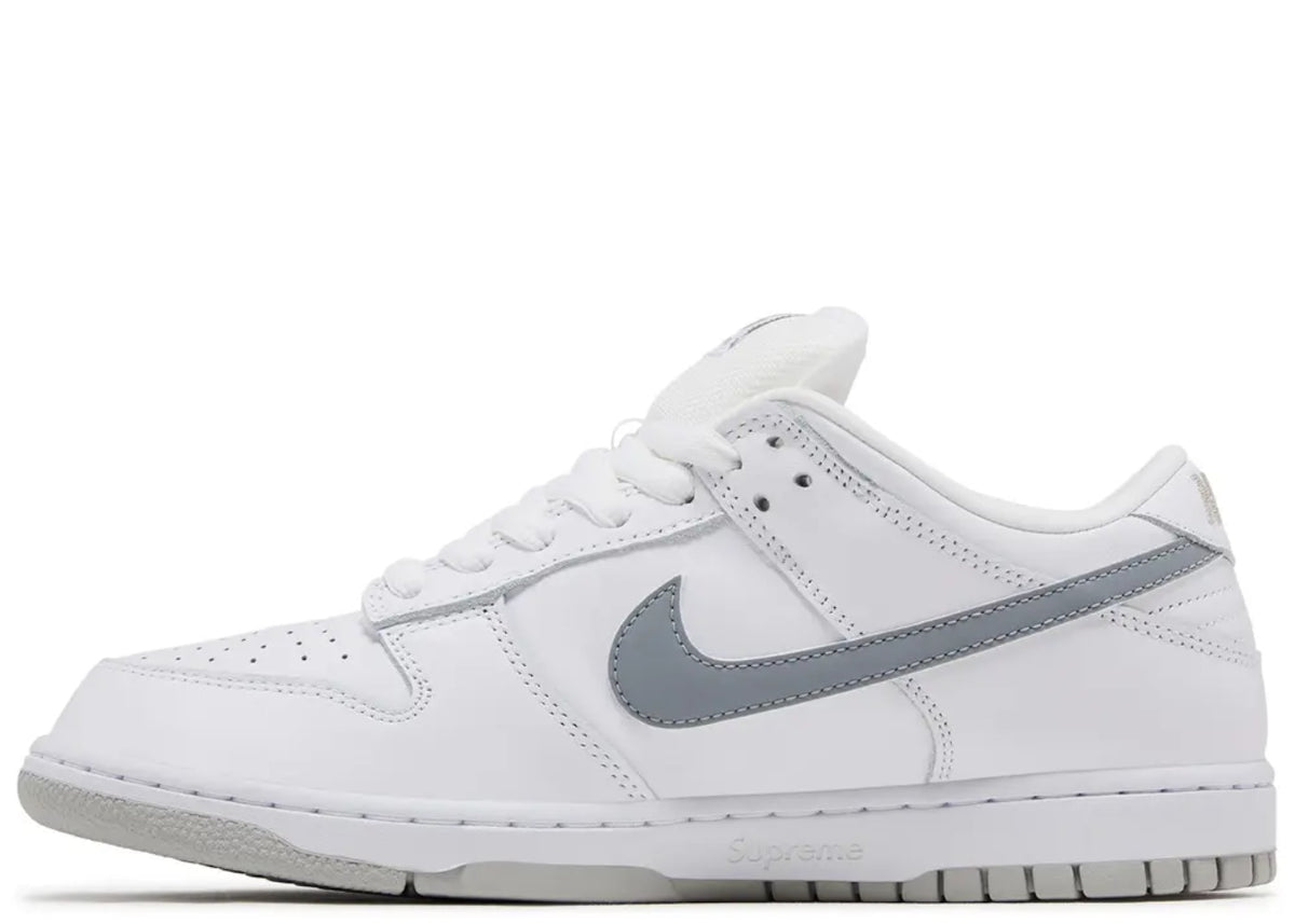 Nike SB Dunk Low Supreme 94 White Metallic Silver