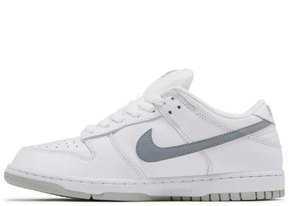 Nike SB Dunk Low Supreme 94 White Metallic Silver