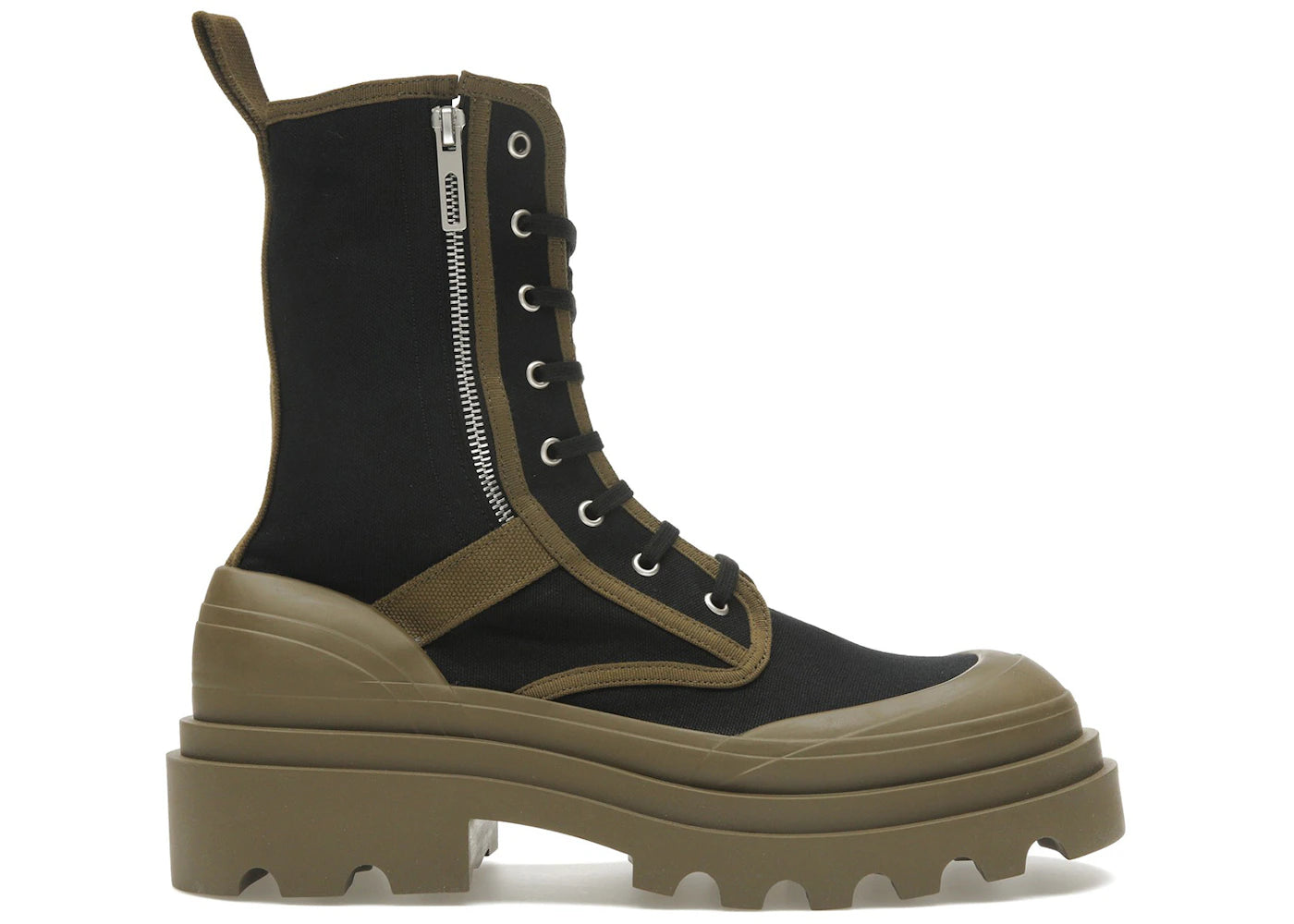Bottega Veneta Lace-Up Boots Black Green
