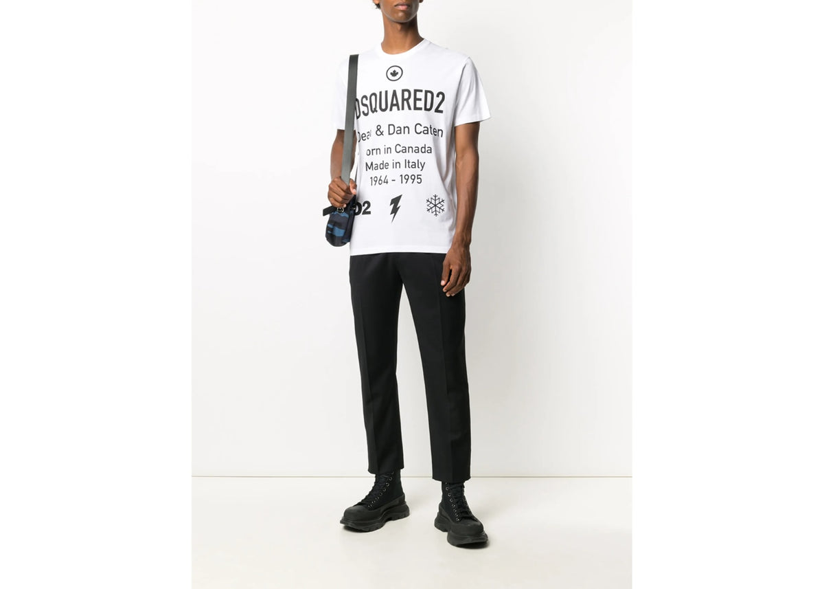 Dsquared2 Dean Dan Carter Slogan Print T-shirt White