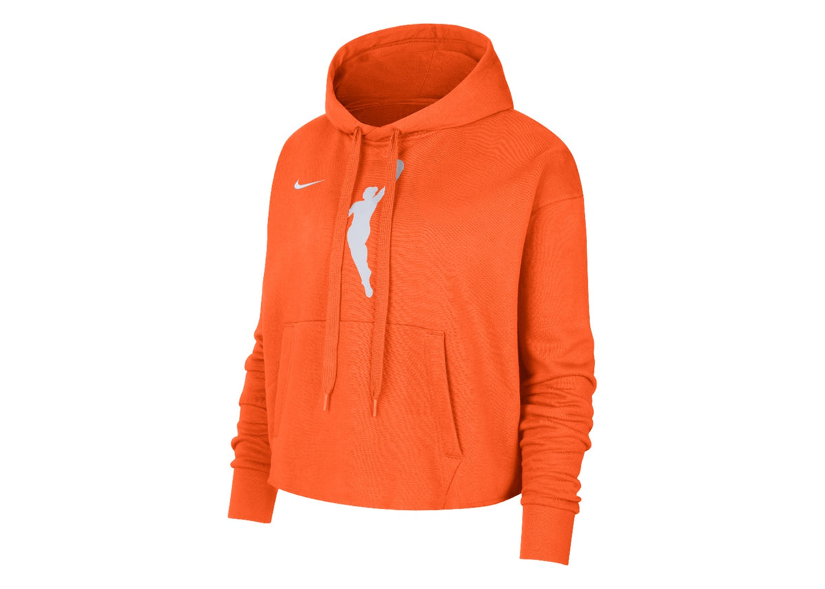 Team 13 Courtside Women's Nike WNBA Cropped Pullover Hoodie Brilliant Orange/Brilliant Orange/White
