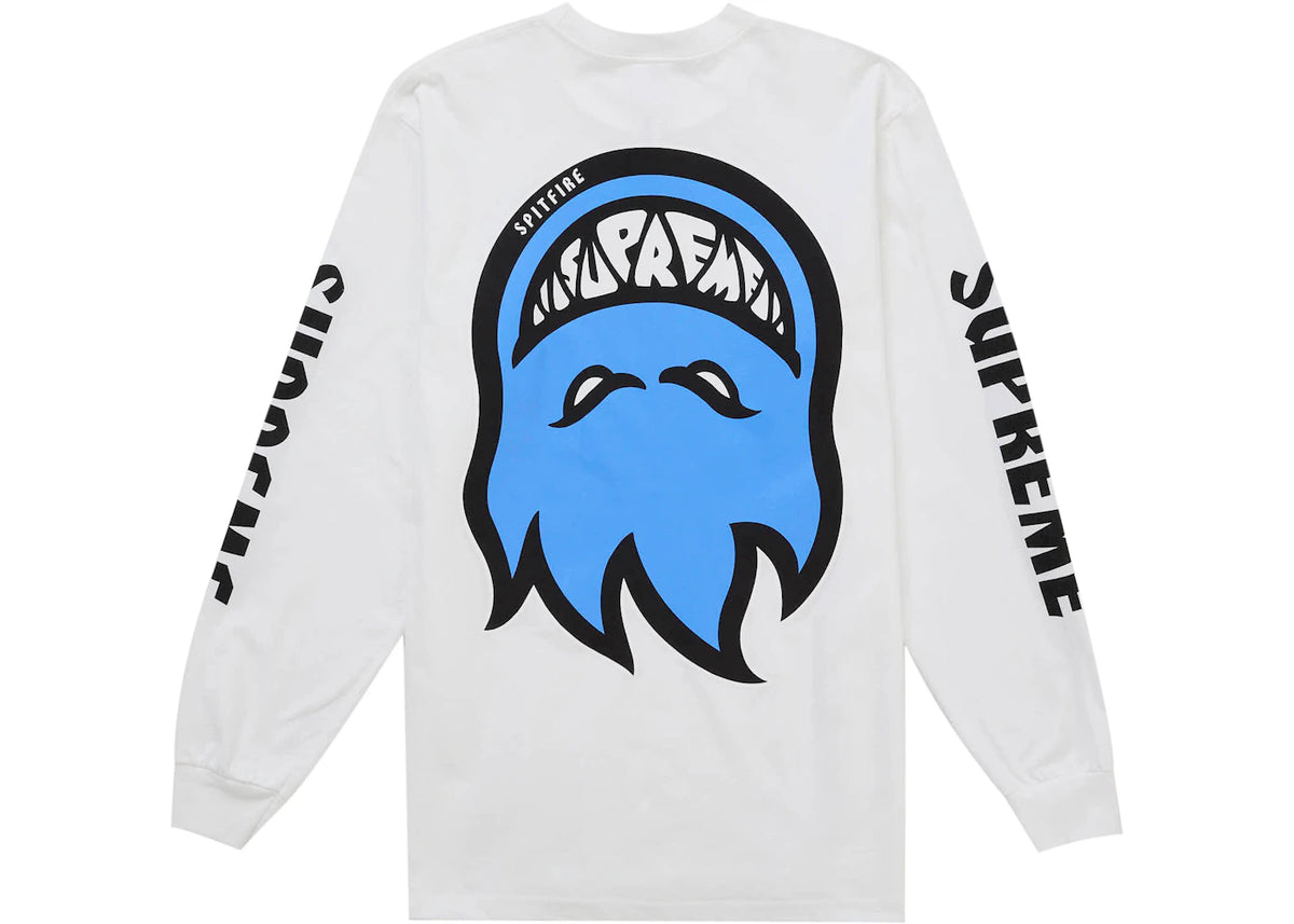 Supreme Spitfire Bighead L/S Long Sleeve Tee White