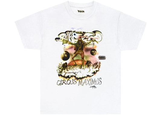 Travis Scott Utopia Tour Skitzo Circus Maximus Tee White