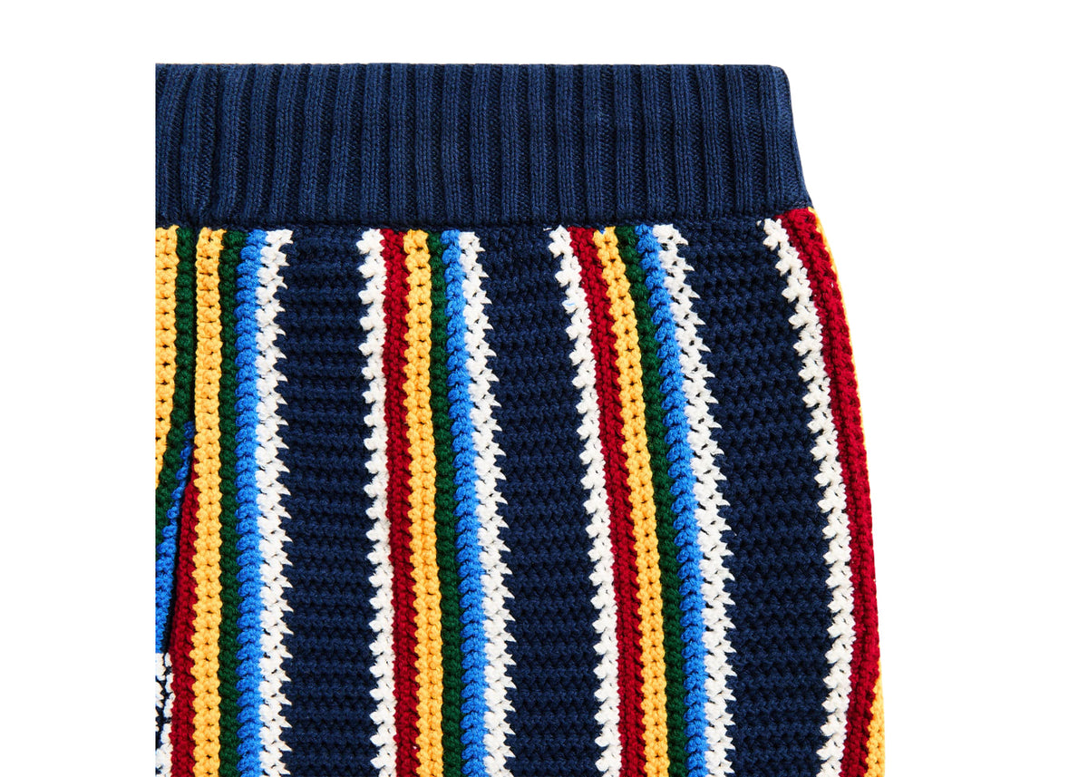 Casablanca Crochet Shorts Navy