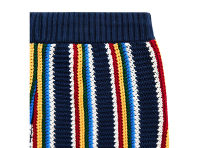 Casablanca Crochet Shorts Navy