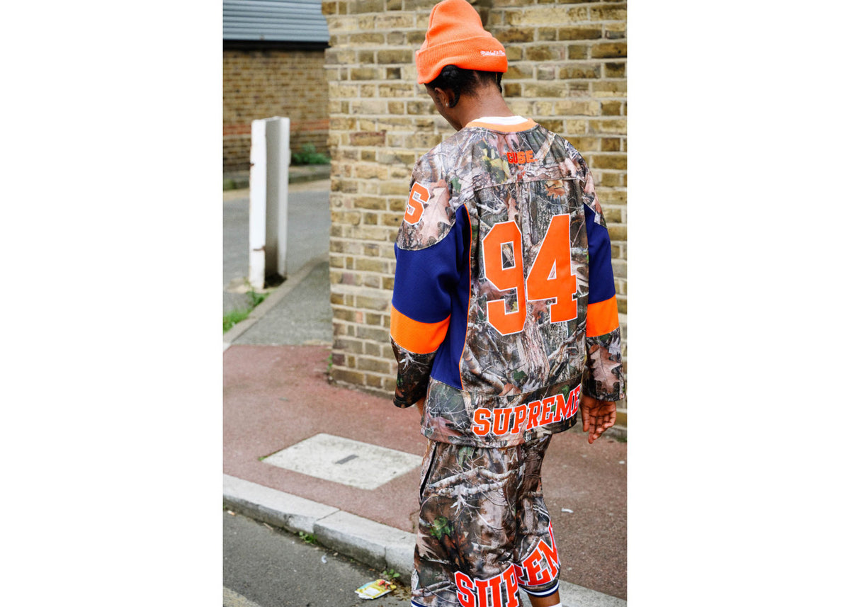 Supreme Mitchell & Ness NCAA Hockey Jersey Woodland Camo