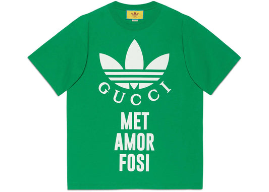 Gucci Adidas Met Amor Fosi T-Shirt Green