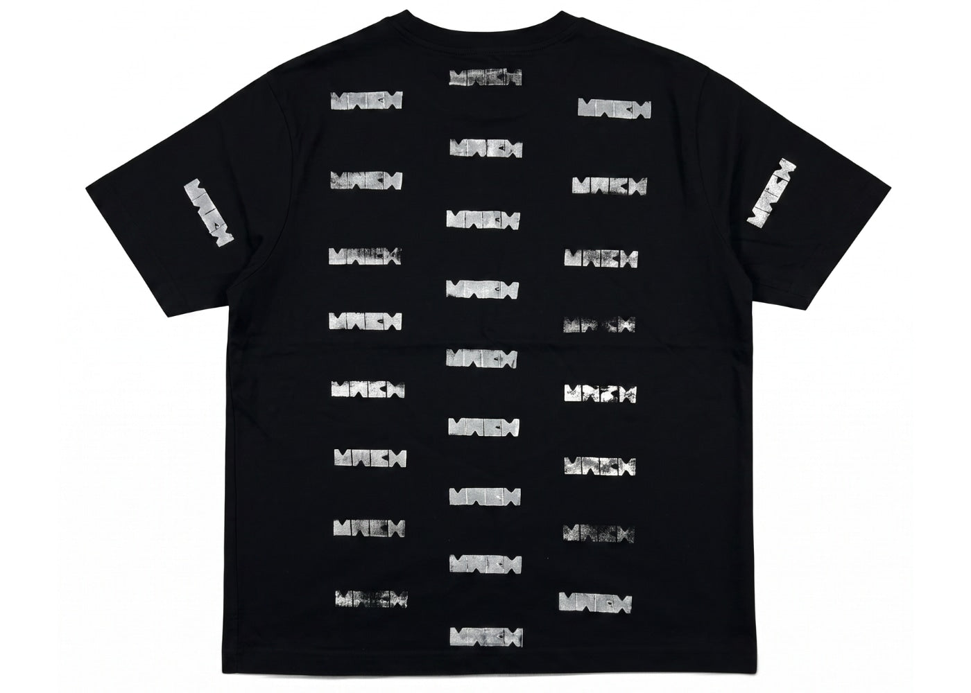 Mach Designs White All Over Print Classic Logo T-shirt Black