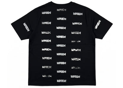 Mach Designs White All Over Print Classic Logo T-shirt Black