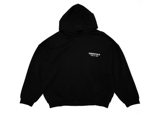 Fear of God Essentials Fleece Hoodie (FW24) Jet Black