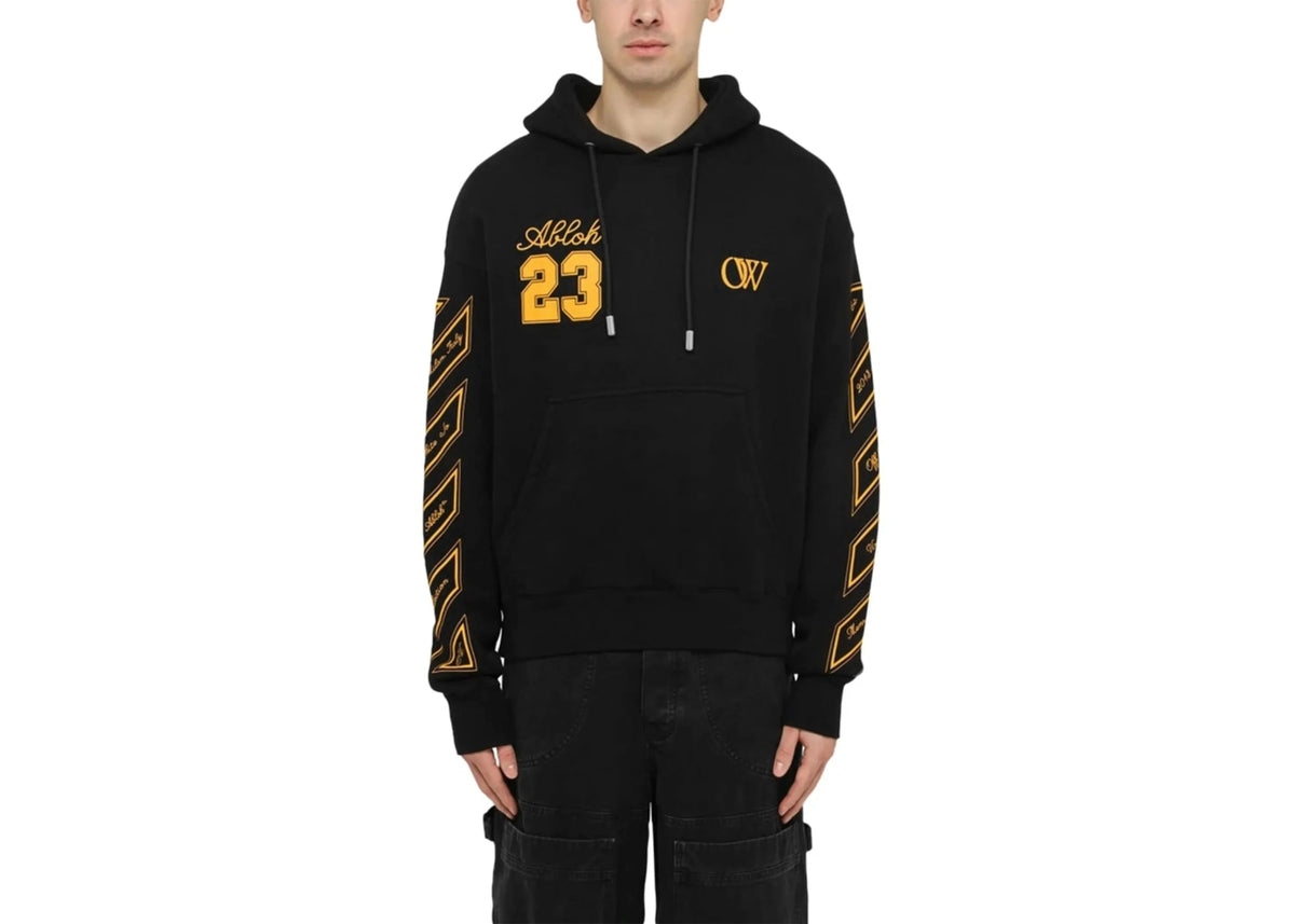 Off White OW 23 Skate Hoodie Black Gold