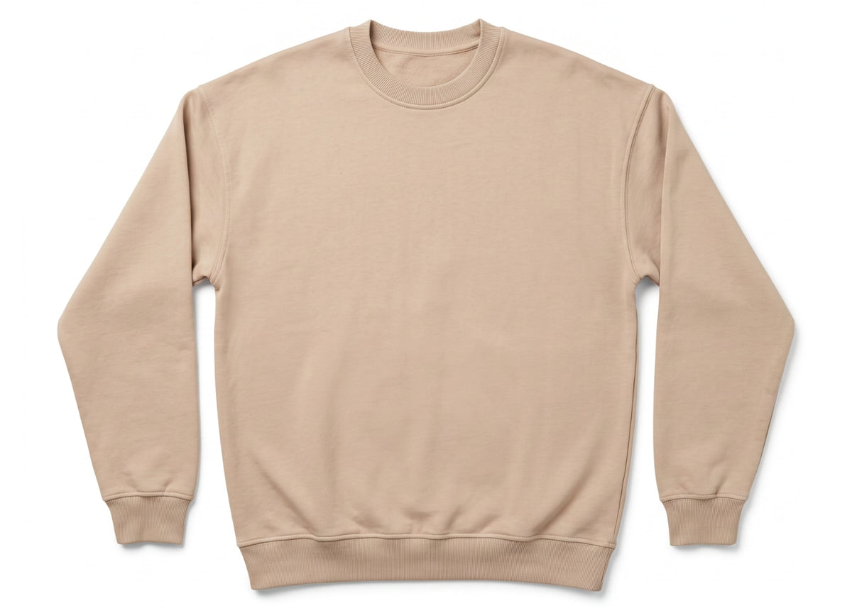 Cotton Garments Crewneck 500GSM Light Brown