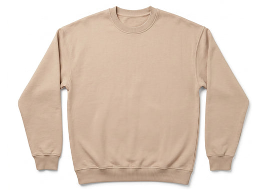Cotton Garments Crewneck 500GSM Light Brown