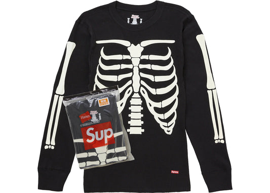 Supreme Hanes Bones Thermal Crew (1 Pack) Black